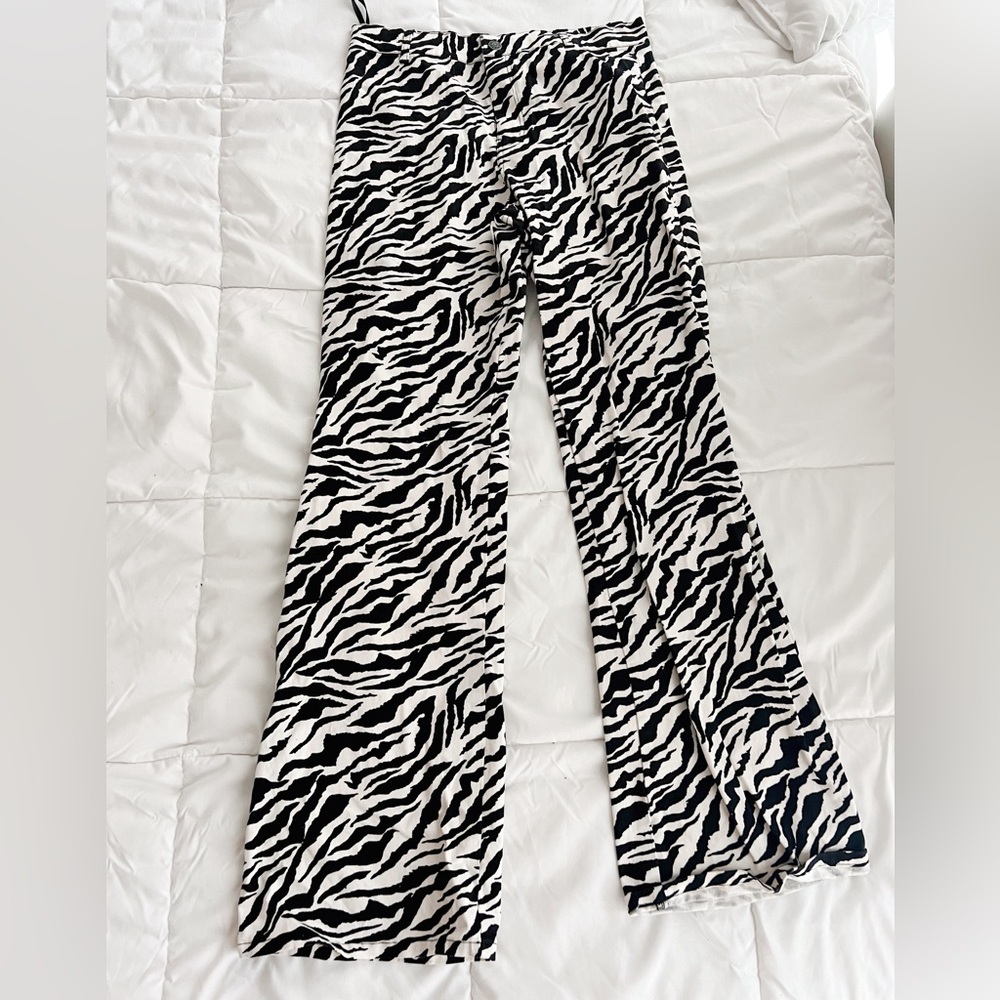Zebra print motel jeans sz m